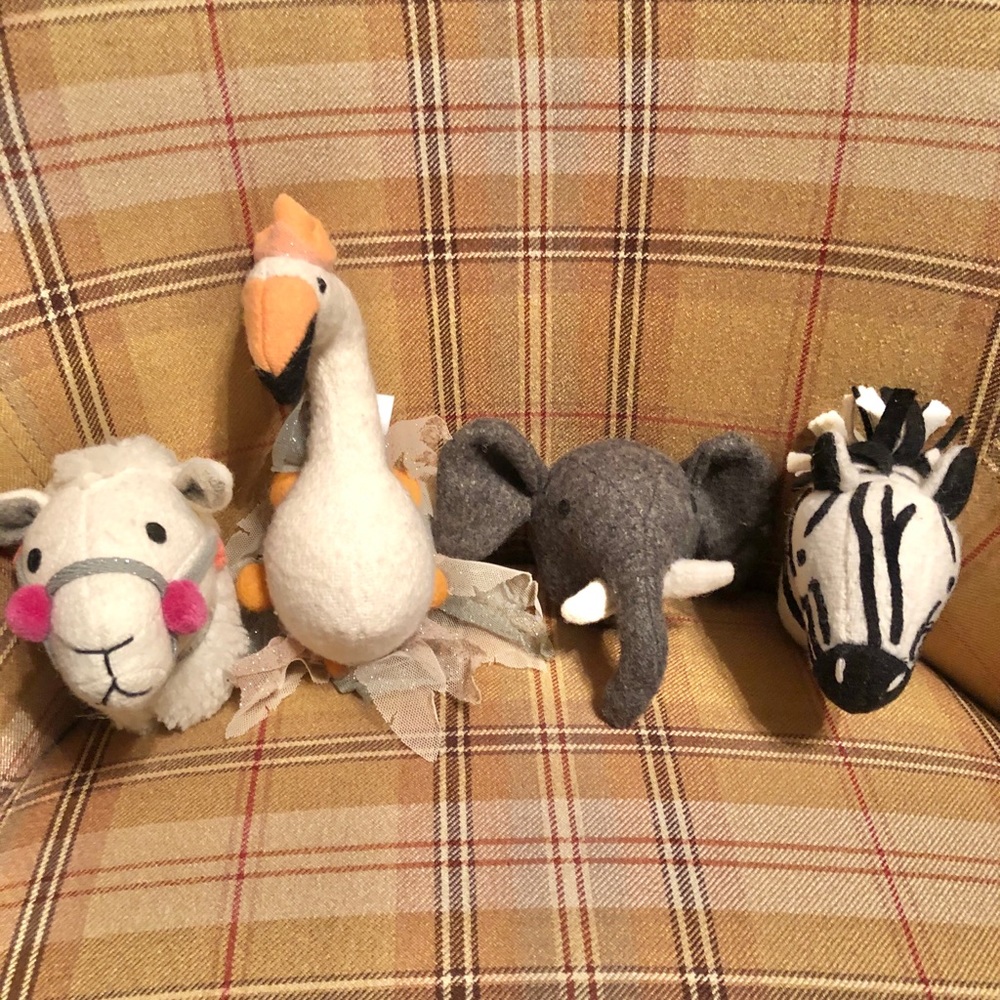 Pier 1 imports stuffed plush animal head mounts